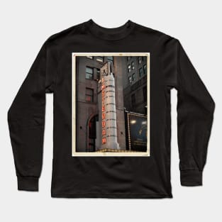 Amsterdam Theater in Times Square- Kodachrome Postcards Long Sleeve T-Shirt